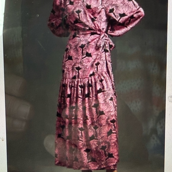 Anthropologie Stella Nova Pink Patterned Dress - Picture 2 of 3